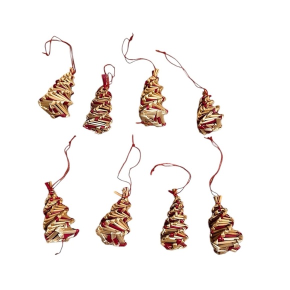 Straw Vintage Set Hand Made Ornament Christmas Set of 34 - Picture 6 of 6